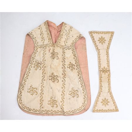 MAN. SIC. PRIMI XVIII SEC., Pianeta, copri altare e 2 stole