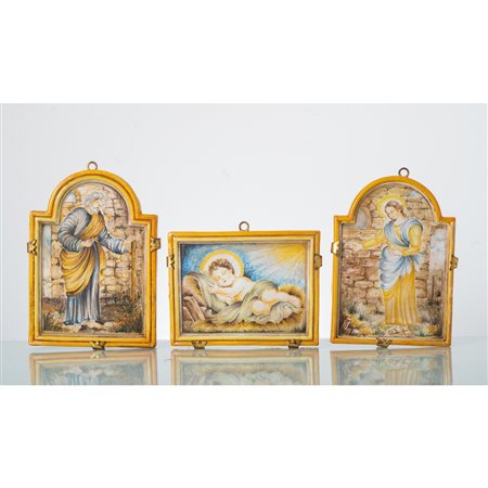 MANIFATTURA DI CALTAGIRONE SECONDA METÀ XX SEC., Tre edicole