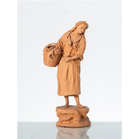 FRAZZETTA ROBERTO, Contadina, Scultura in terracotta