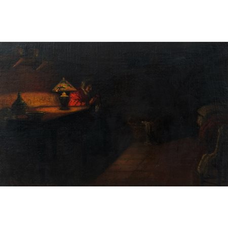 GIUS. MINUTILLA LAURIA, Olio su tela applicato su tavoletta