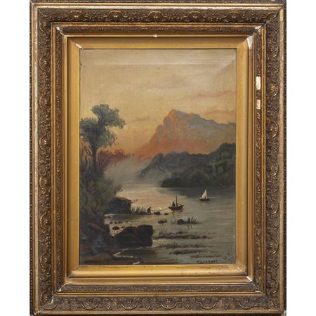 PITTORE INGLESE DEI PRIMI DEL '900, Olio su tela