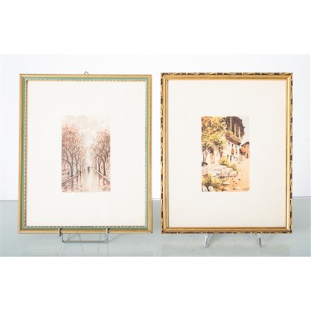 VINCENZO VITRANO, Due acquarelli su carta