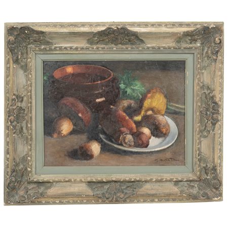 PITTORE DEL XX SECOLO, Natura morta, Olio su tavoletta