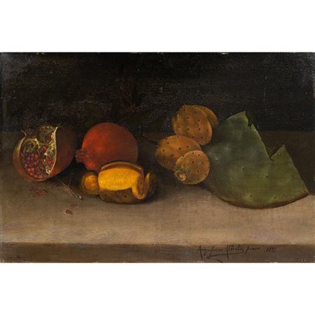 ALBERTO AUGUGLIARO, Natura morta, Olio su compensato