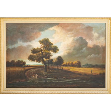 FIDIA GUARNERI, Paesaggio, Olio su tela