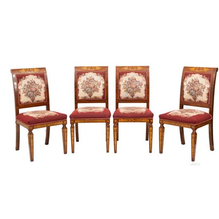 MANIFATTURA ITALIANA SECONDA METÀ XX SECOLO, Quattro sedie