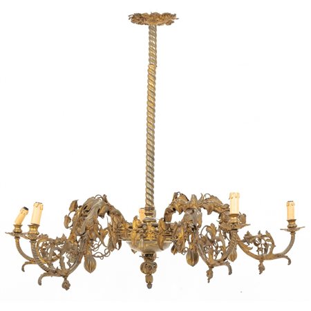 MANIFATTURA SICILIANA DEL XIX SECOLO, Lampadario