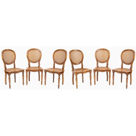 MANIFATTURA ITALIANA DELLA FINE DEL XIX SECOLO, Sei sedie