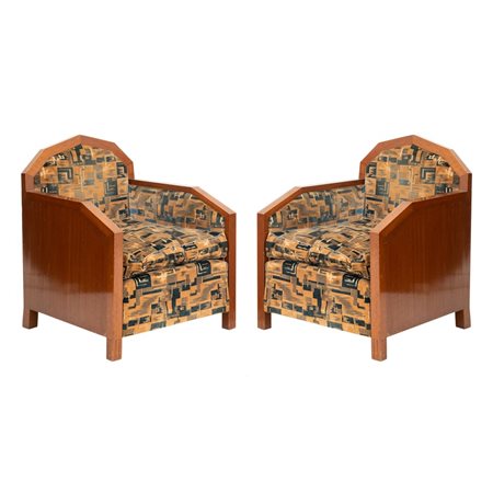 MANIFATTURA SICILIANA DEI PRIMI DEL '900, Coppia di poltrone