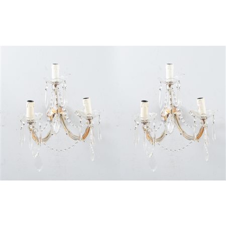 MANIFATTURA ITALIANA DEI PRIMI DEL '900, Coppia di applique