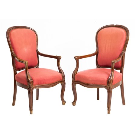 MANIFATTURA FRANCESE DEL XIX SECOLO, Coppia di poltrone