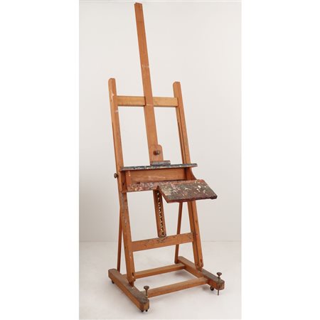 CAVALLETTO da pittore con pennelli