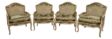 Italia (II metà del XX secolo)
Gruppo di quattro poltrone bergère