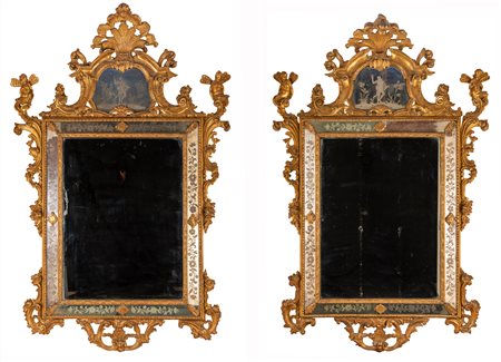 Venezia (I metà del XVIII secolo)
Coppia di specchiere con tema di Flora e ninfe, 1730 ca.