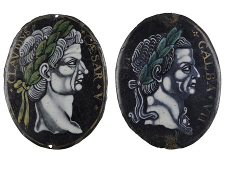 Limoges (XVII secolo)
Ritratti di Claudio e Galba