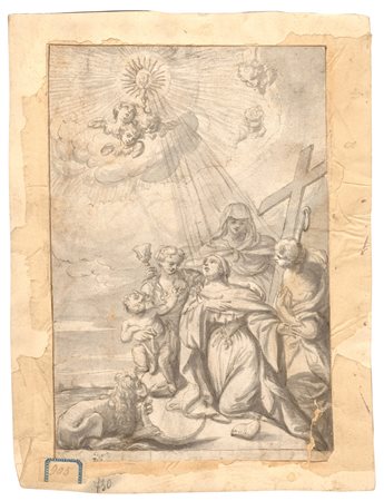 Jacopo Guarana (1720 - 1808), ambito di
Santa con le Virtù cardinali