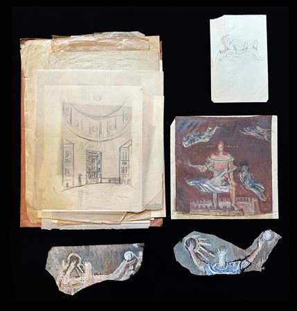 Ferruccio Ferrazzi (1891 - 1978)
Raccolta di disegni, di natura per lo più progettuale