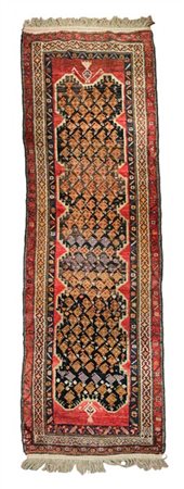 Tappeto passatoia serabend, Persia inizio secolo XX decoro con fili di boteh ne