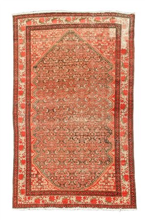 Tappeto Ferahkan, Persia, inizio secolo XX. Decoro Herati su campo marrone scur