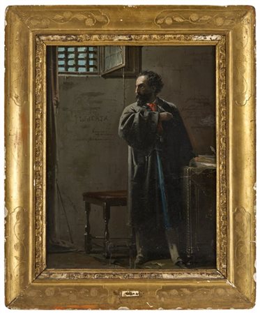 Scuola lombarda del secolo XIX

"Felice Orsini in carcere" 
olio su cartone (cm