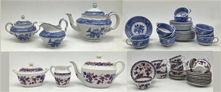 Lotto composto da due servizi da tè di cui uno manifattura Spode, Camilla, Cope