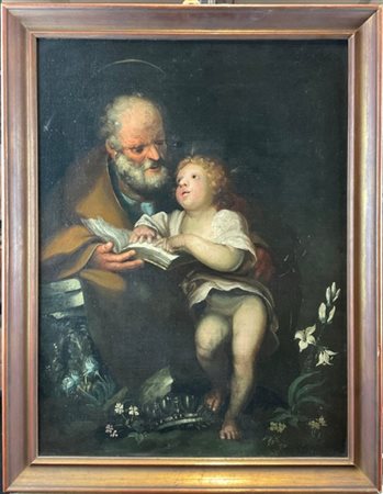 Scuola genovese del secolo XVII

"San Giuseppe con san Giovannino"
olio su tela