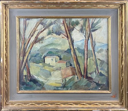 Ignoto del secolo XX

"Omaggio a Cezanne" 
olio su compensato (cm 40x50)
titola