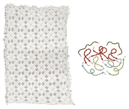 Lotto composto da tessuto e passamanerie di varie fogge e dimensioni (difetti)