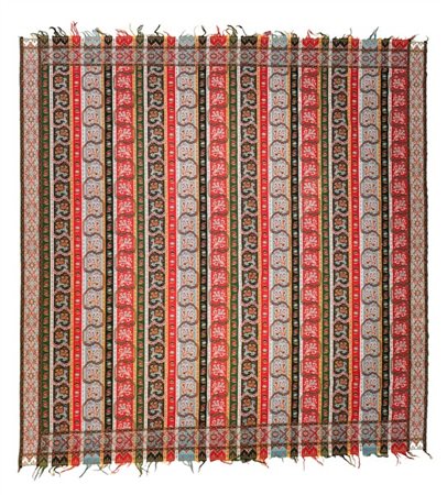 Scialle Kashmir, Francia, Parigi, fine secolo XIX. Tessuto a mano in lana con t