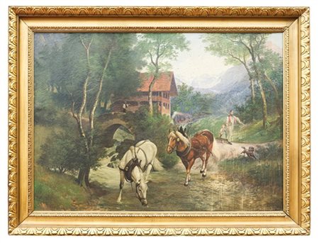 E. Claussen

"Cavalli al guado" 1918
olio su tela (cm 89x125)
firmato e datato