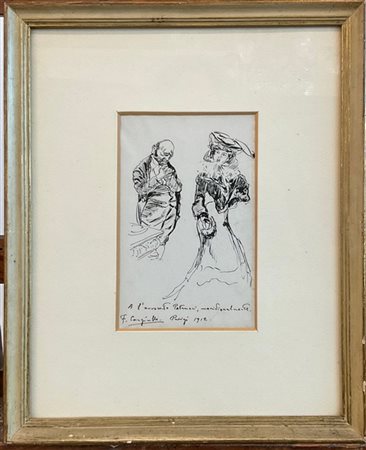 Francesco Cangiullo "Corteggiamento" Parigi, 1912
china su carta (cm 20x12,5)
de
