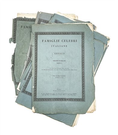 Lotto di cinque fascicoli inerenti la famiglia Visconti di Milano con all'inter