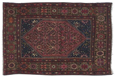 Tappeto Malayer, Persia, secolo XX. Decoro Herati su fondo rosso chiaro. Angola