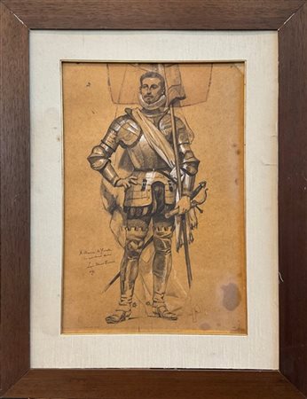 Louis Edouard Fournier "Cavaliere" 1894
tecnica mista su carta (cm 52x36)
firmat