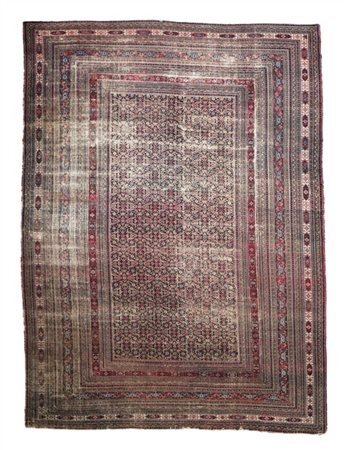 Tappeto Kohrassan, Persia, fine secolo XIX. Decoro Herati su fondo blu notte co