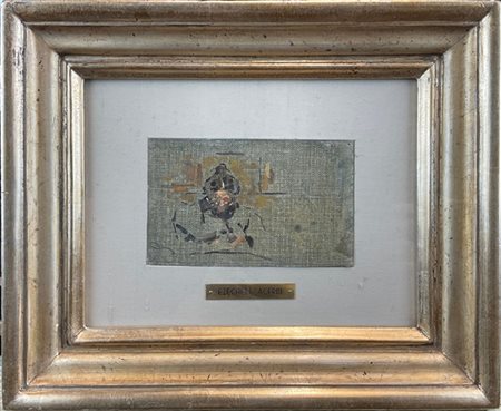 Ezechiele Acerbi "Bozzetto per ritratto femminile" 
olio su tela applicata a car