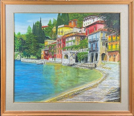 P. Vignocchi

"Veduta ligure" 
olio su tela (cm 60x70)
firmato in basso a destr