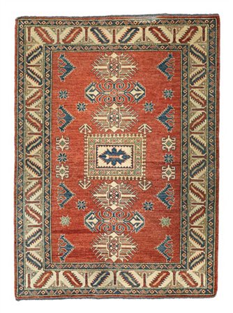 Tappeto Azeri, Caucaso, manifattura recente. Decoro con piccolo medaglione rett