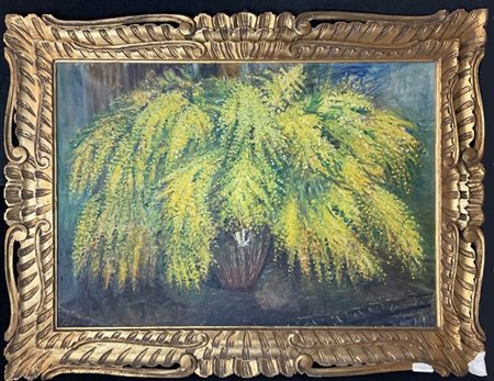 A. Spadoni

"Mimose in un vaso" 
olio su tela (cm 70x100)
firmato in basso a de