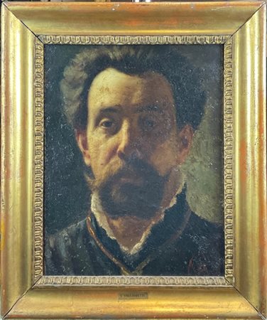 Luigi Taglioretti "Ritratto" 
olio su cartone pressato (cm 39x27)
firmato in bas