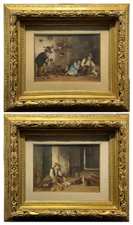 Da Gaetano Chierici

"Coppia di scene di interni" 
oli su tavola (cm 18x30)
fir