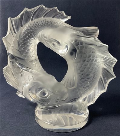Lalique "Deux poissons"
Scultura in vetro soffiato in stampo acidato sulla super
