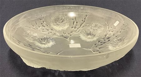 Lotto composto da una ciotola Sabino in vetro soffiato in stampo decorato con f