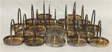 Sambonet Lotto composto da venti vassoietti con manico, di cui uno completo di s