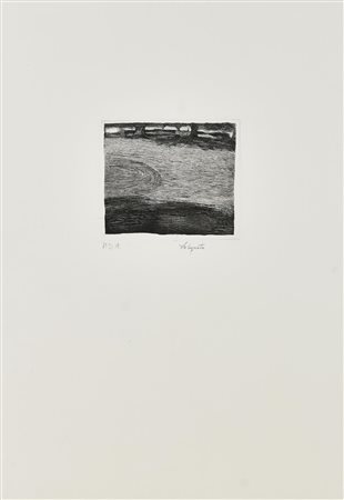 Giovanni La Cognata SENZA TITOLO acquaforte, cm 12x13, su foglio cm...