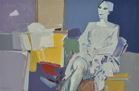 Renato Guerrini FIGURE, 1996 serigrafia materica, cm 35x50; es. XLVII/C firma...