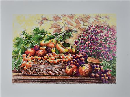 Marisa Benetti FRUTTA serigrafia, cm 60x80; es. CXXXIII/CL firma e tiratura