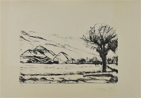 Arturo Tosi SENZA TITOLO litografia, cm 38x54; es. 17/40 firma e tiratura
