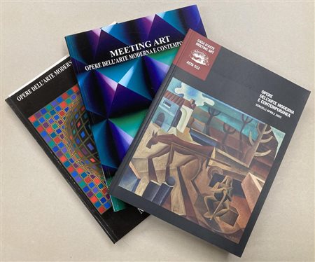 LOTTO DI 3 CATALOGHI D'ASTA DELLA MEETING ART - Arte Moderna e Contemporanea,...
