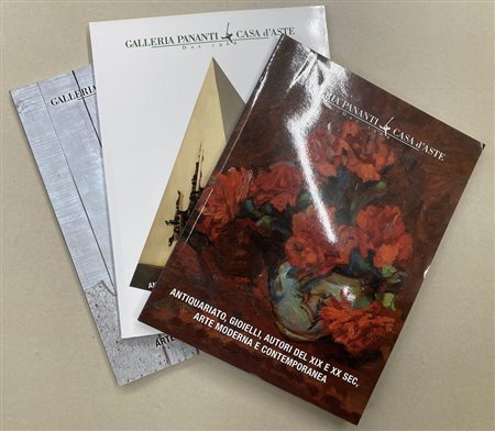 LOTTO DI 3 CATALOGHI D'ASTA DELLA GALLERIA PANANTI - Arte Moderna e...